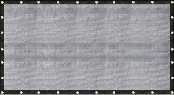 60-70% 12 FT X 16 FT Mesh Tarp/Shade Cloth 9-Needle Knitted Heavy Duty Black by WindscreenSupplyCompany