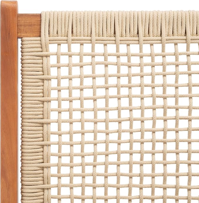 SAFAVIEH Outdoor Collection Kobina Natural Acacia Wood/Natural Rope Foldable - Image 10