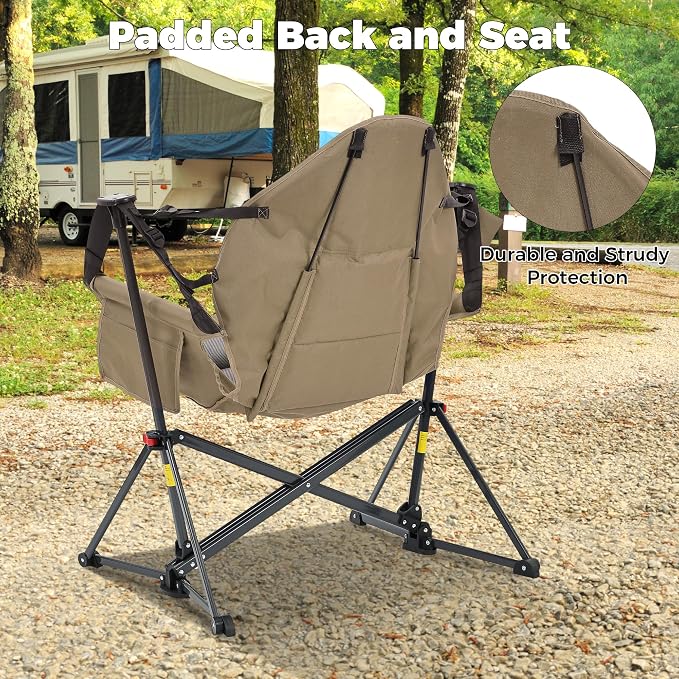 Ainfox Hammock Camping Chair, Foldable Portable Rocking Chairs - Image 7