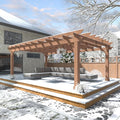 BlueWish 12’x16’ Patio Pergola, Cedar Wood Pergola by RespondToEveryExpectation