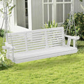 Finnhomy Fir Wooden Hanging Porch Swing Beach by Finnhomy