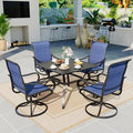 Sophia & William Outdoor Patio Dining Set 5 Pieces, 4 x Textilene Swivel Patio by SophiaWilliam