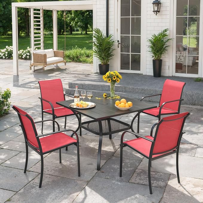 VICLLAX 5 Pieces Patio Outdoor Dining Set by HOME