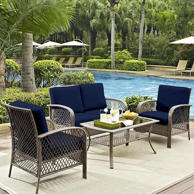8Pcs Outdoor Cushion Covers, Patio Cushion Covers, Stretch Elastic Slipcovers - Image 6