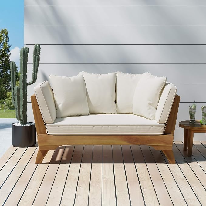 Christopher Knight Home Patrick Outdoor Acacia Wood Expandable Daybed - Image 2