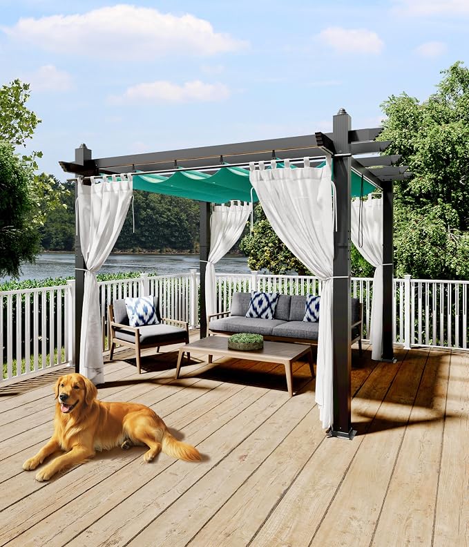 GarveeLife 10x10 ft Aluminum Pergola, Outdoor Metal Gazebo by GarveeLife