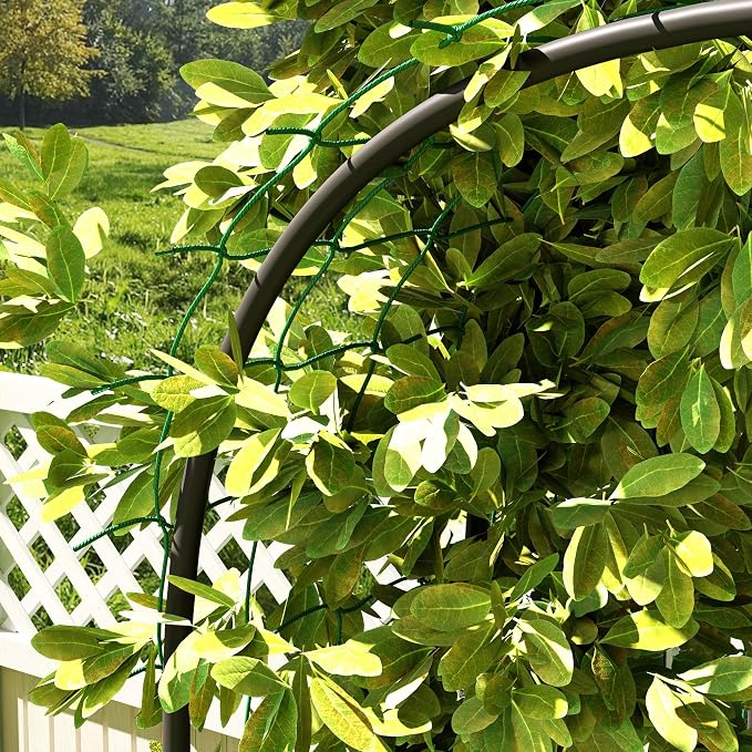 Outsunny Garden Arch Trellis, 8 FT Tall Metal Plant Trellis Support - Image 9