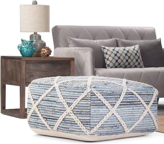 SIMPLIHOME Cowan Square Pouf - Image 2