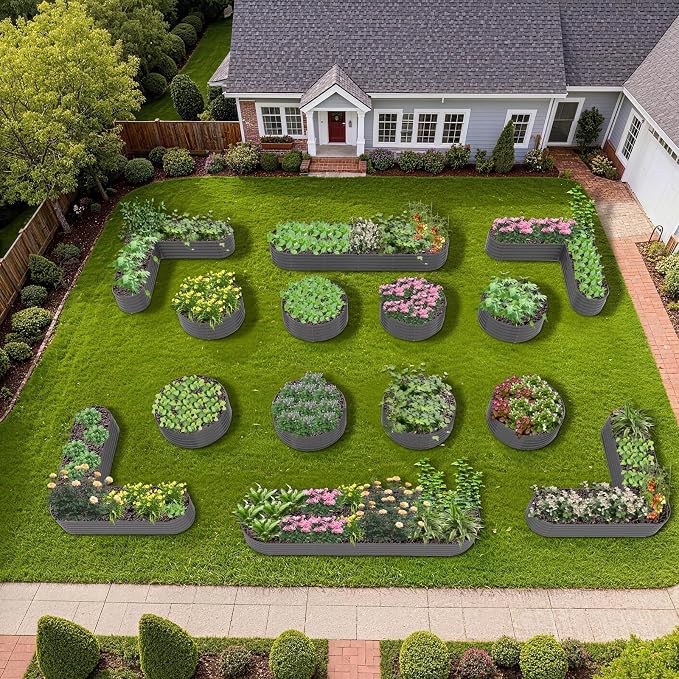 A ANLEOLIFE Set of 14, 18 Inch Tall Raised Garden Beds Kit, Heart-Shaped - Image 3