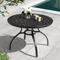 NUU GARDEN 41" Round Metal Outdoor Patio Dining Table by NUUGARDENCORPORATION