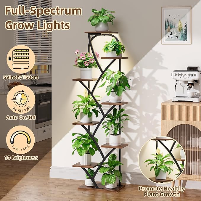 Plant Stand Indoor With Grow Lights - Image 3