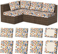 8Pcs Square Large + Rectangle Stretch Patio Cushion Covers, Couch & Sofa by VORSHAPE