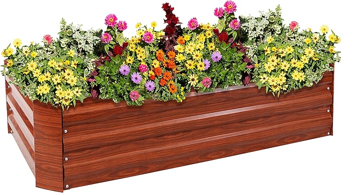 Sunnydaze 11.75" H Raised Metal Garden Bed by SunnydazeDecor