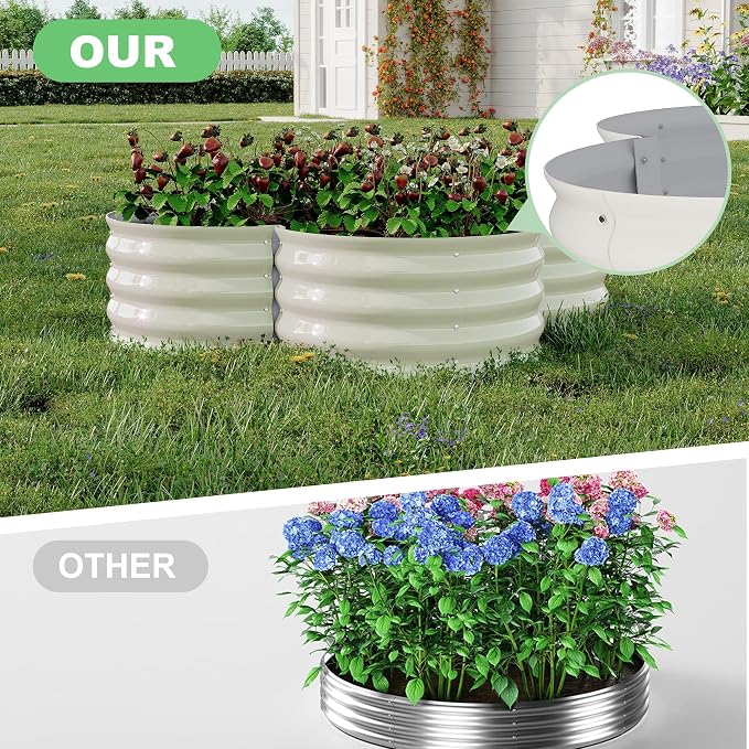 Garvee 2 Pack Galvanized Raised Garden Bed, Outdoor Planter Box - Image 4