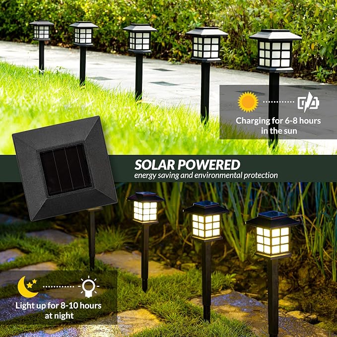SOLPEX 16 Pack Solar Outdoor Lights, Path Lights, Walkway Lights Outdoor - Image 5