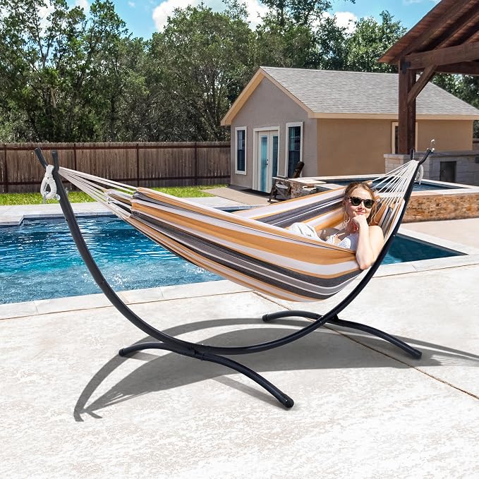 SUNCREAT 2 Person Hammock with Stand, Heavy Duty Free Standing Hammock with - Image 8