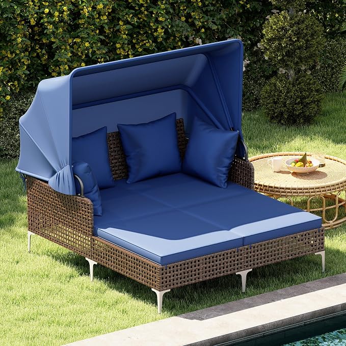 Tangkula Outdoor Rattan Daybed - Image 2