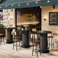 Tribesigns Round Dining Table Set of 2, Bar Height Commercial Kitchen Table by Tribesigns