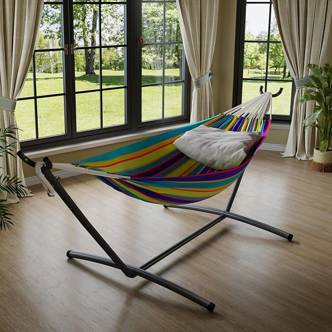 GarveeLife Double 2 Person Hammock, Indoor Outdoor Standing Hammock - Image 3