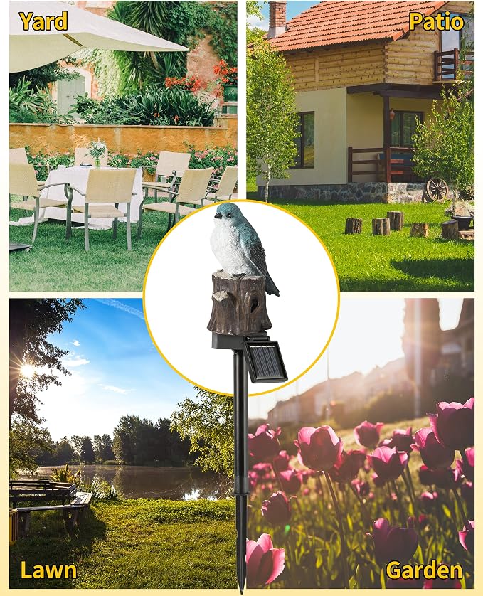 iStatue Bird Solar Decorative Garden Stake Lighting, Waterproof Cute Animal - Image 7