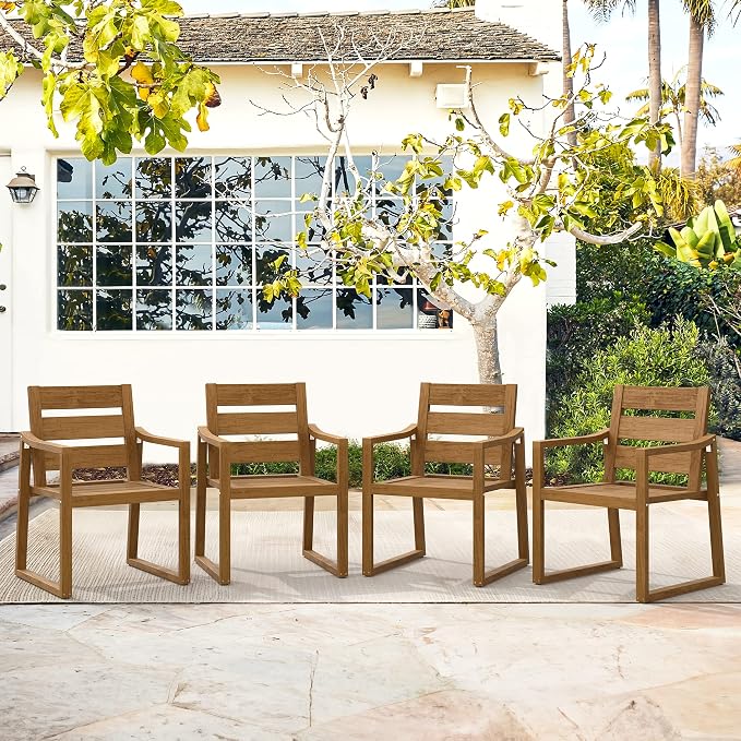 HDPS Outdoor Dining Chairs Set of 4, Patio Dining Chairs - Image 4