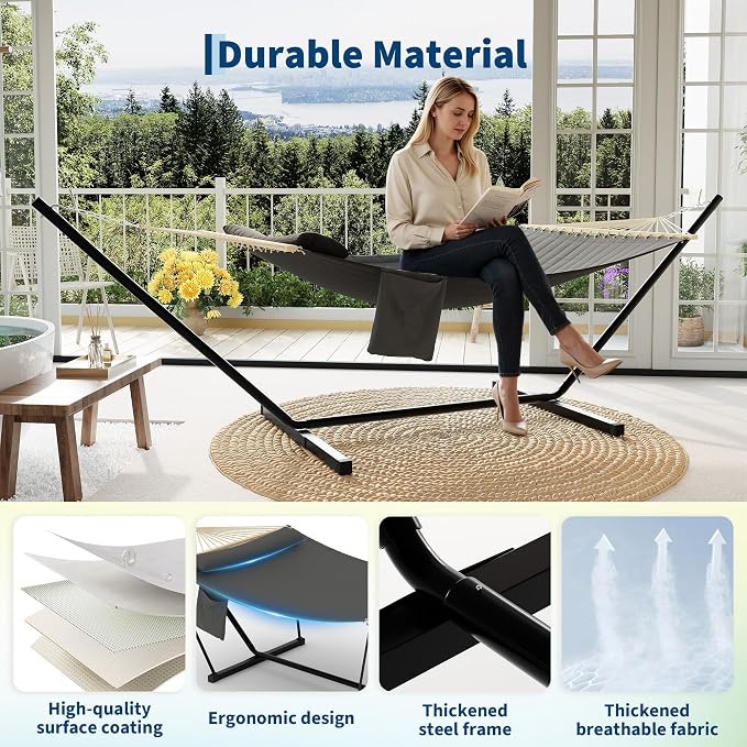 Double Hammock with Stand - Image 6