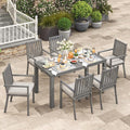 Wisteria Lane Aluminum 7 Pieces Patio Dining Sets, Outdoor Dining Table by WisteriaLane