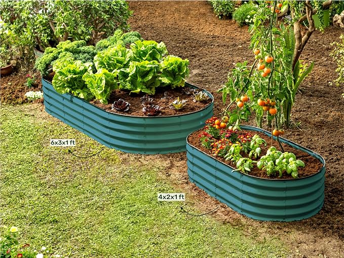 Plant & Plot Galvanized Raised Garden Beds Outdoor // 6×3×1 ft Planter Raised - Image 6