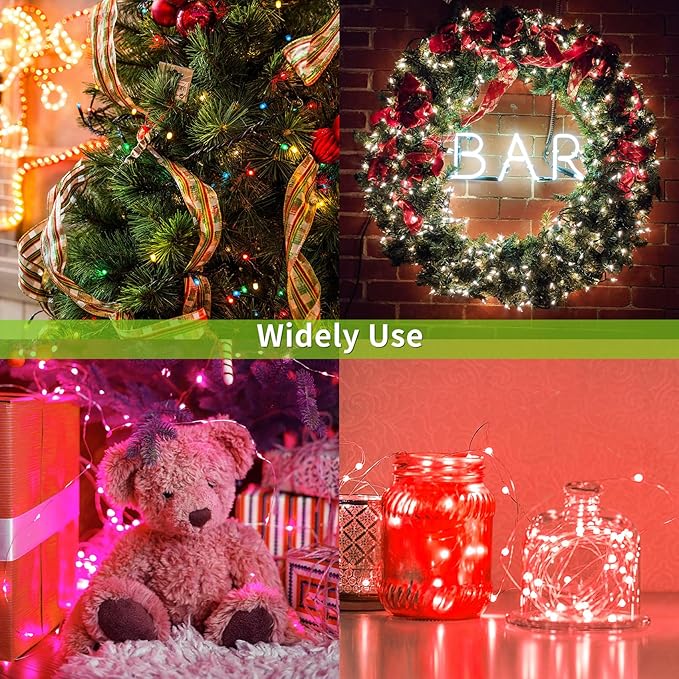 Solar String Lights Outdoor, 33 Feet 100 LEDs 8 Modes Solar Fairy Lights - Image 6