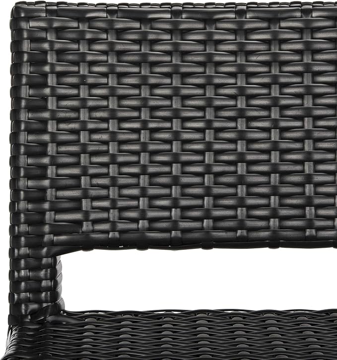 SAFAVIEH FOX5212A Collection Landry Black Indoor/Outdoor Bar Stool - Image 9