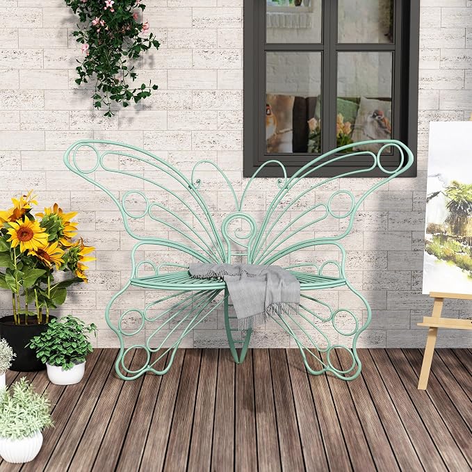 50 Inches Outdoor Bench, Garden Bench by DIBRATY