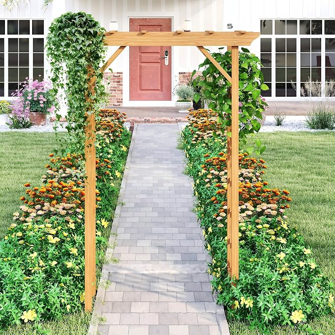 Wooden Garden Arbor, 7ft Wedding Arch - Image 2