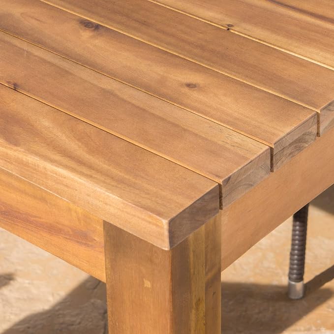 Christopher Knight Home Wilson Outdoor Expandable Acacia Wood Dining Table - Image 7