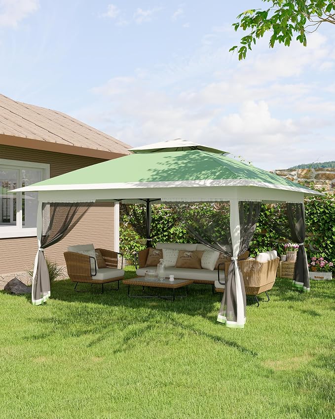 Canopy Tent 12x12 ft, Pop Up Gazebo One-Push Setup - Image 9