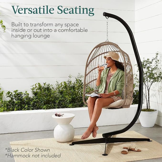 Best Choice Products Metal Hanging Hammock C-Stand - Image 5