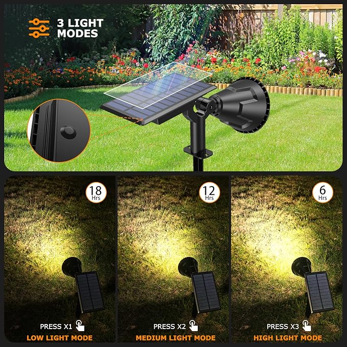 Solar Spot Lights Outdoor, 21 LEDs Solar Landscape Lights Auto On/Off - Image 3