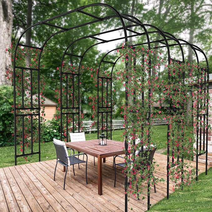 SUNYRISY Garden Arch Trellis for Climbing Plants Outdoor - Image 6