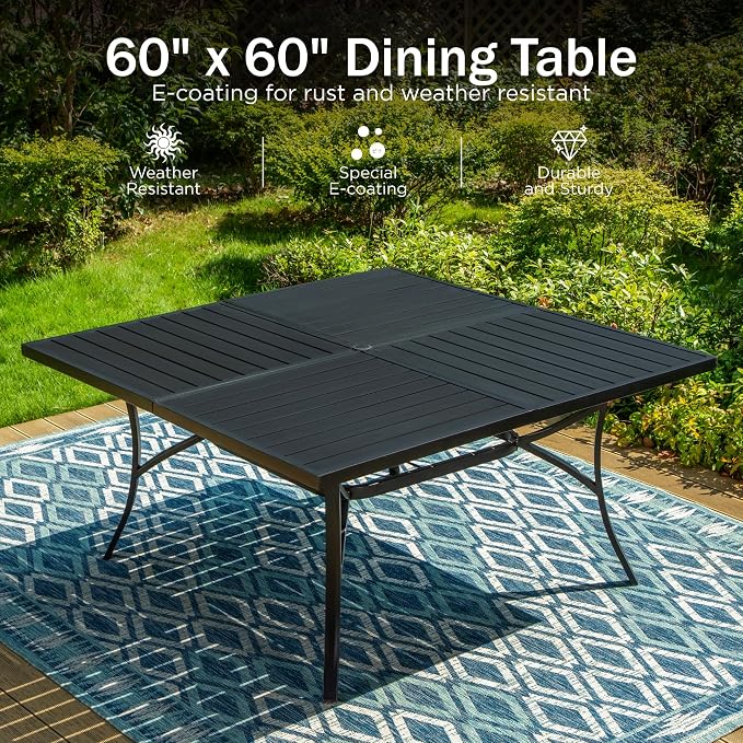 PHI VILLA 9 Pieces Outdoor Dining Set - Image 8