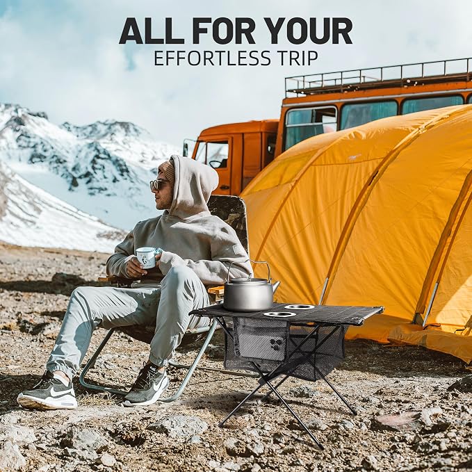 ZUNE LOTOO Portable Camping Table Folding, Small Beach Table Foldable - Image 6