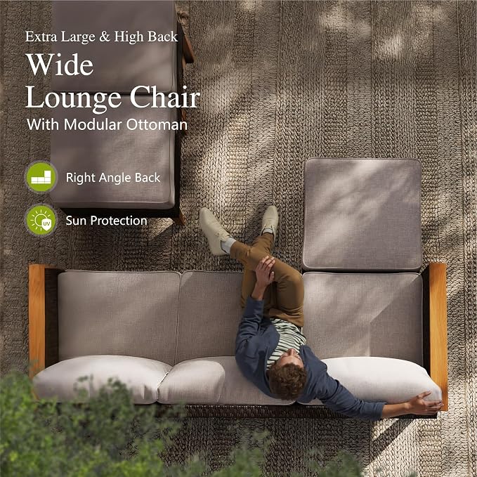 Sophia & William 7 Piece Patio Furniture Sets, Sectional Outdoor Rattan Wicker - Image 4