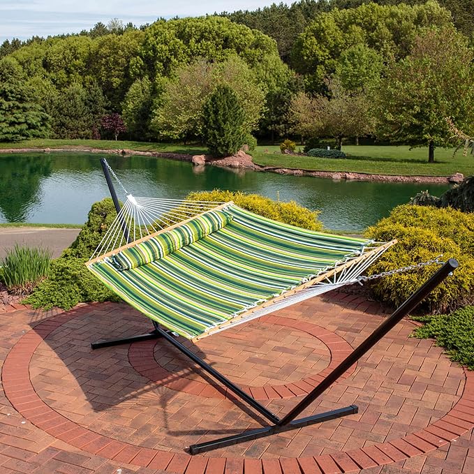 Sunnydaze Quilted Outdoor Hammock - Image 9