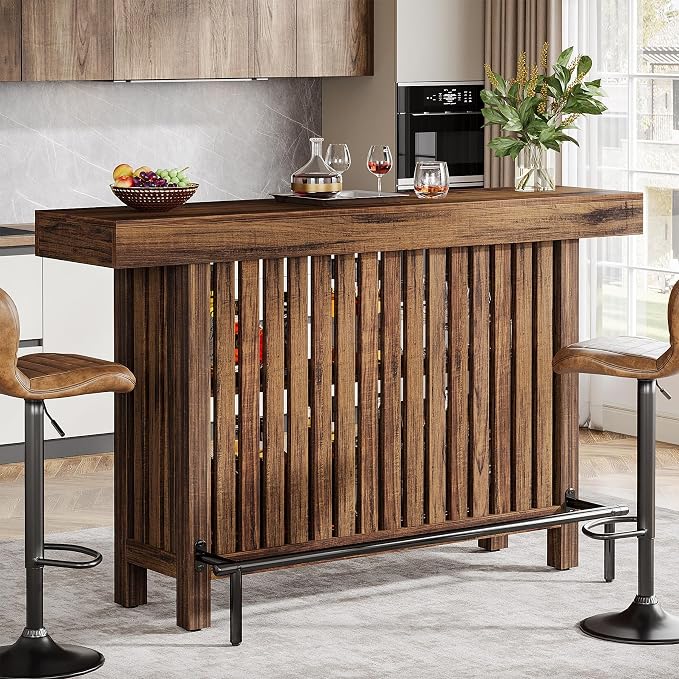 Tribesigns Large 2-Tier Bar Table, 63-Inch Mini Pub Table by Tribesigns