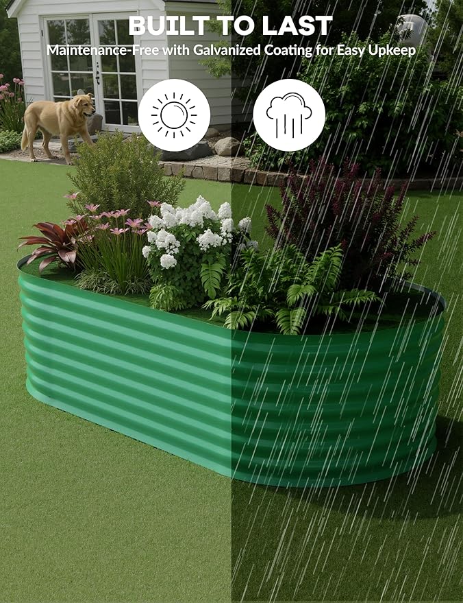 GarveeLife 6x3x2 ft Galvanized Raised Garden Bed - Image 5