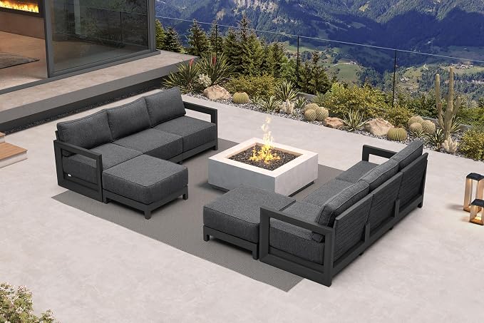 PURPLE LEAF Patio Furniture Set L-Shaped Outdoor Couch by Unknown