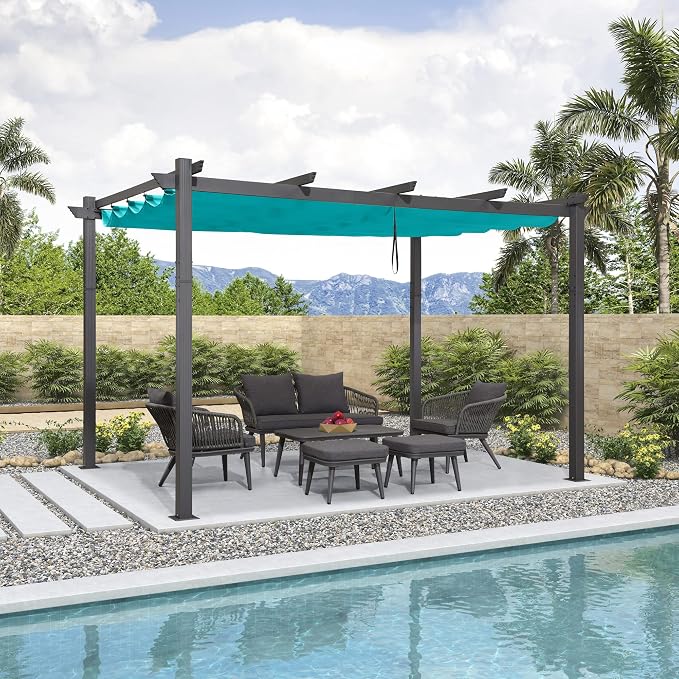 PURPLE LEAF 10' X 13' Outdoor Retractable Pergola - Image 2