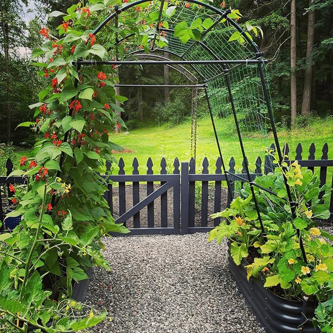Garden Arch Trellis 7FT Extra Tall Polyethylene-Coated Stainless Steel Garden - Image 7
