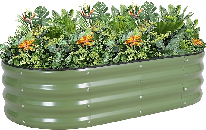 G GOOD GAIN Galvanized Metal Raised Garden Bed Kit by GGOODGAIN