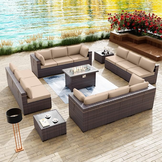 Kullavik 15 Pieces Outdoor Patio Furniture Set by KULLAVIK