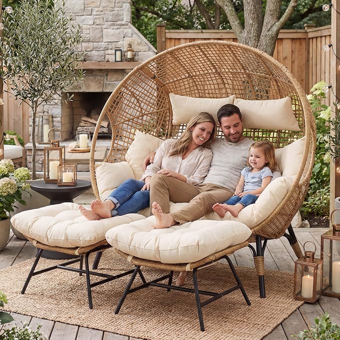 NICESOUL Modern Double Egg Chair - Image 3