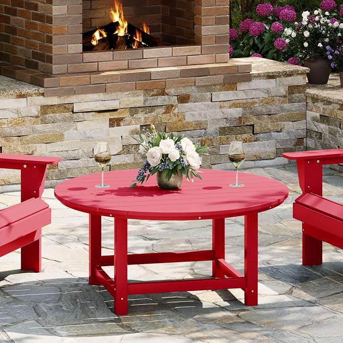 WestinTrends Malibu Low Outdoor HDPE Round Patio Coffee Table by WestinTrends